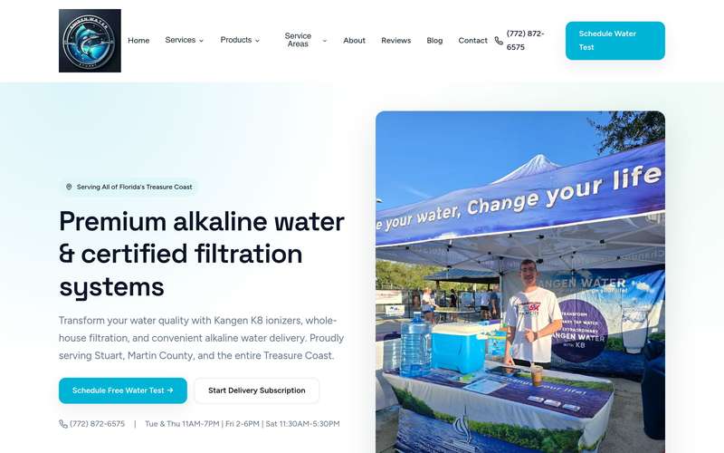 Kangen Water Stuart website