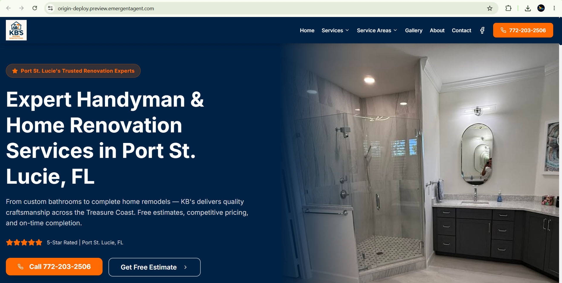 KB's Home Renovations website